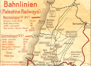 مسار خطوط سكة حديد فلسطين 