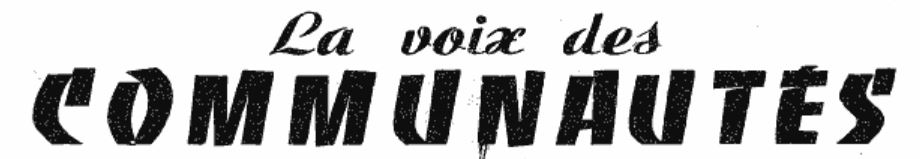 ⁨קול הקהילות⁩ - ⁨La Voix des Communautés⁩