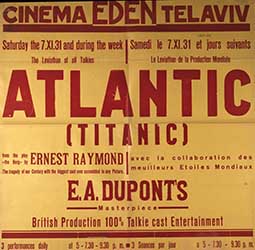 Atlantic (Titanic), Cinema Eden, 1931