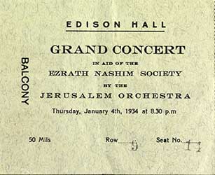Grand Concert in Aid of the Ezrat Nashim Society, 1934