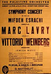 Symphony Concert in Aid of Mifdeh Esrachi, 1938