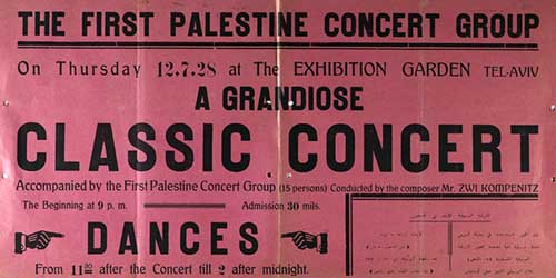 The First Palestine Concert Group , Classic Concert, 1928