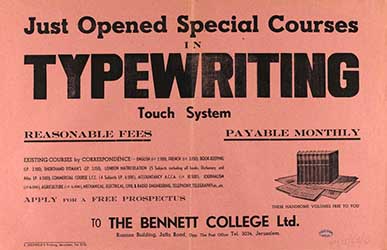 Special Courses in Typewriting