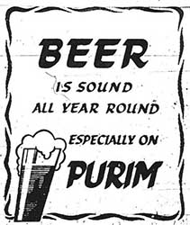 Beer Is Sound All Year Round - Especially on Purim