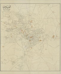 מפת ירושלים, 1924, בערבית. 1:5,000