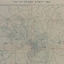 מפת ירושלים והסביבה הקרובה