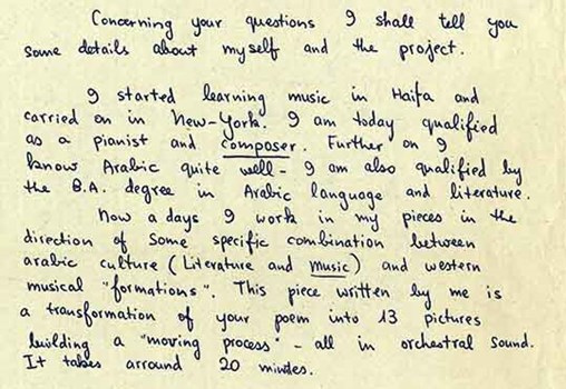 The correspondence between the Lebanese poet, Shawqi abi Shaqra, who wrote the poem "A girl named Limonad", 1977-1979