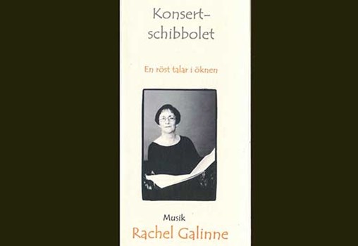Program of a concert featuring Rachel Galinne's compositions in Sweden, 2011 (Call no. MUS 253 D33)
