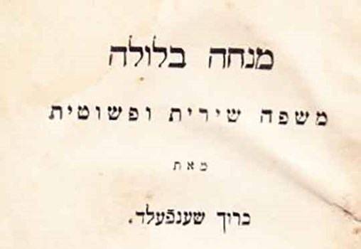 מנחה בלולה, ברוך שנפלד, וויען: אדאלבערט דע לא טאררע, 1850