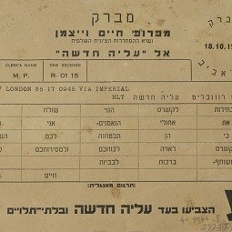 A Telegram from Weizmann