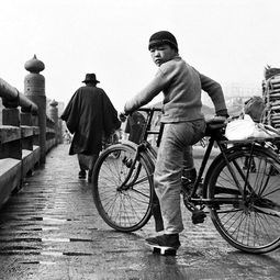 Man on a Bike in Kyoto, 1934