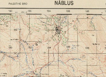 خريطة نابلس – مسح فلسطين